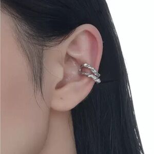 925 Silver Textured Women's Earrings